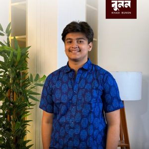 খাদি বুনন  প্রিন্ট হাফ হাতা খাদি শার্ট