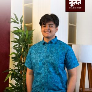 খাদি বুনন  প্রিন্ট হাফ হাতা খাদি শার্ট